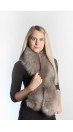 Grey fox fur scarf